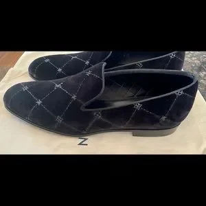 Louis Vuitton Auteuil Slipper black monogram print velvet LOUIS VUITTON LV Auteuil Velvet Slip On Shoes  main image 2